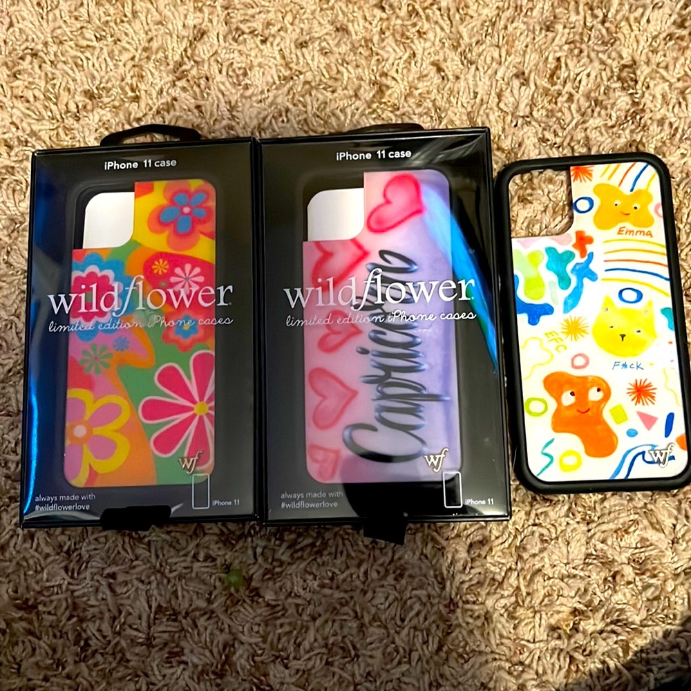 3 wildflower i phone 11 Phone cases